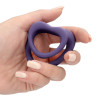  Loveline Lot de 2 Cockrings Coeur Silicone Purple Storm Diamètre 35mm